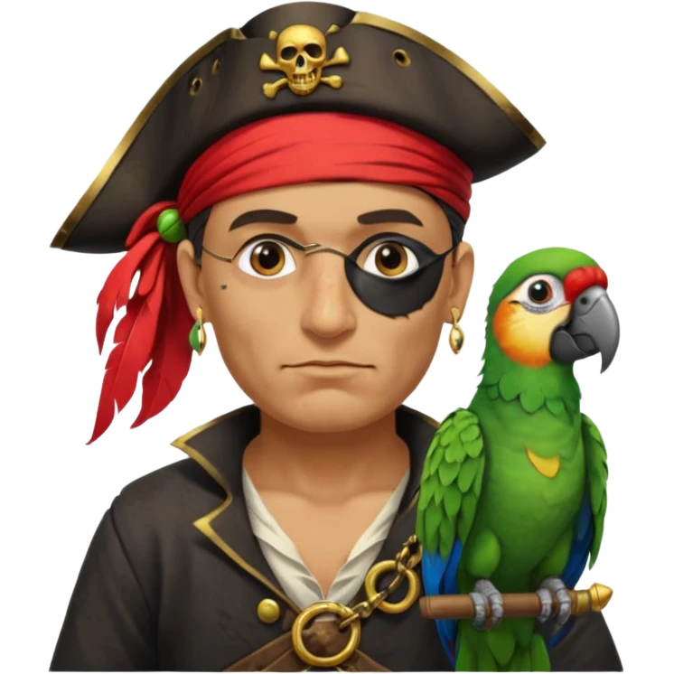 pirate and parrot emoji