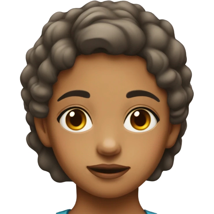 Make girl that wants to be a boy with 2 moles on lip emoji