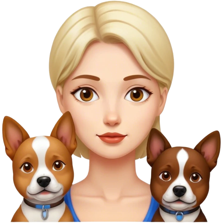 Lady with two dogs emoji