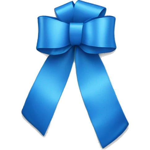 blue christmas ribbon emoji