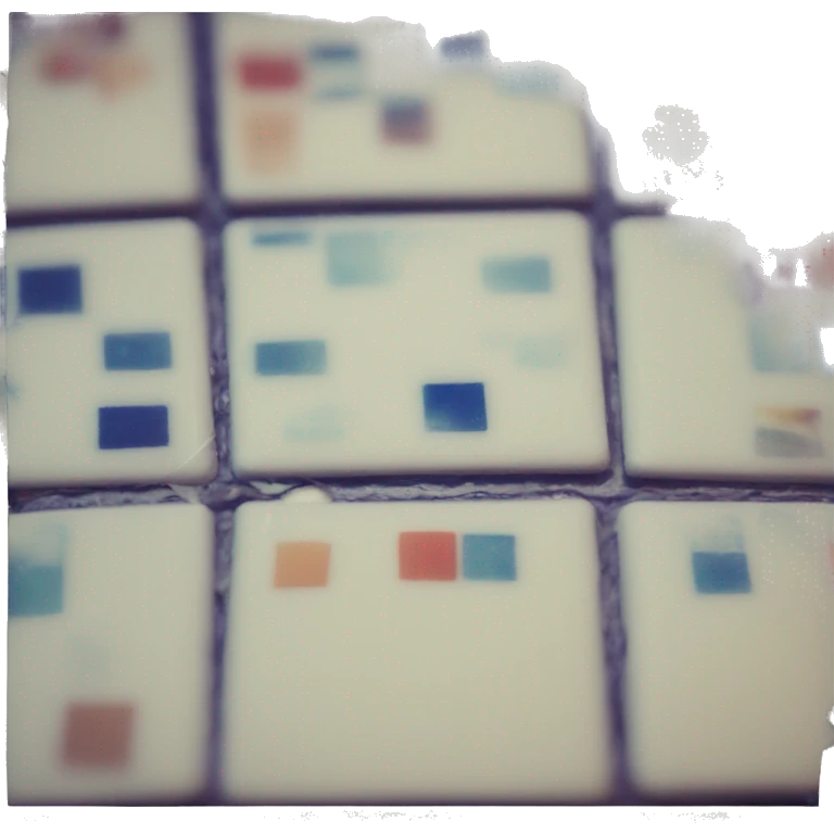 Polaroid photo of tiles emoji
