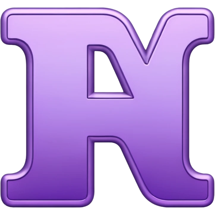 purple letters emoji