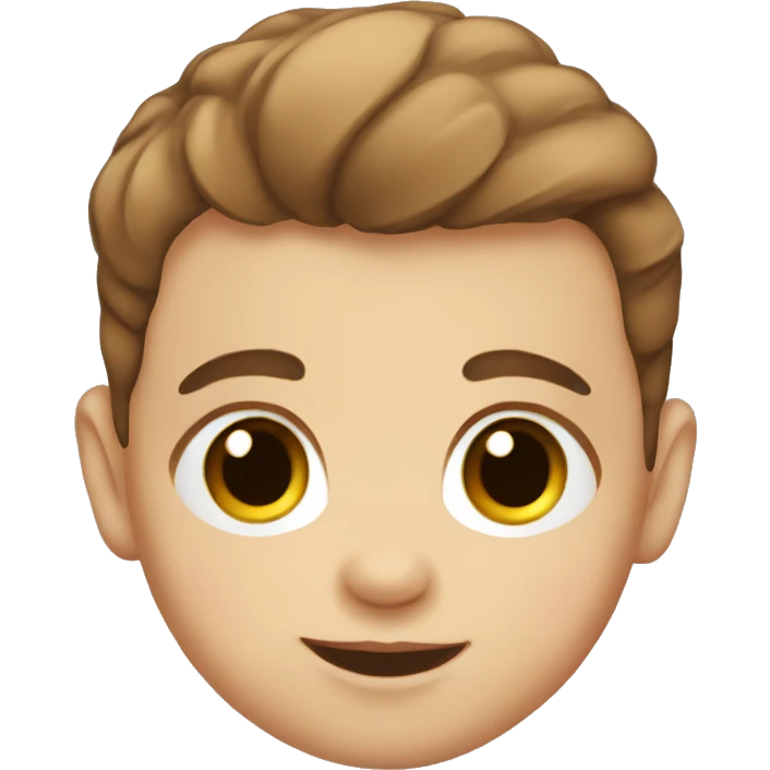 Baby boy with brown eyes and brown hair emoji
