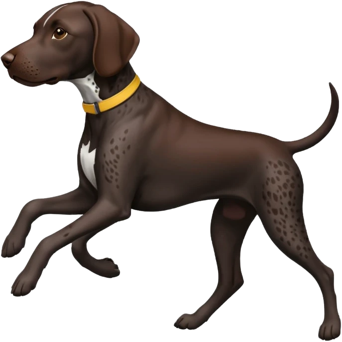 black German shorthair pointer dog running emoji