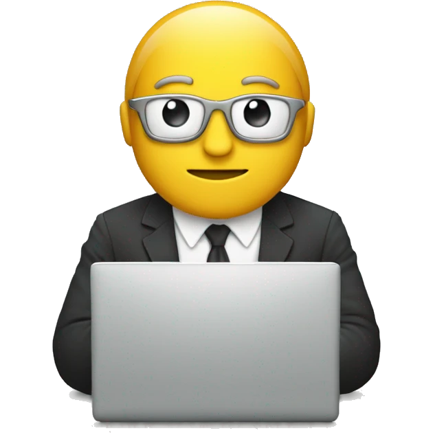 développeur web avec un ordinateur emoji