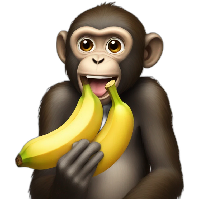 monkey eating banana emoji