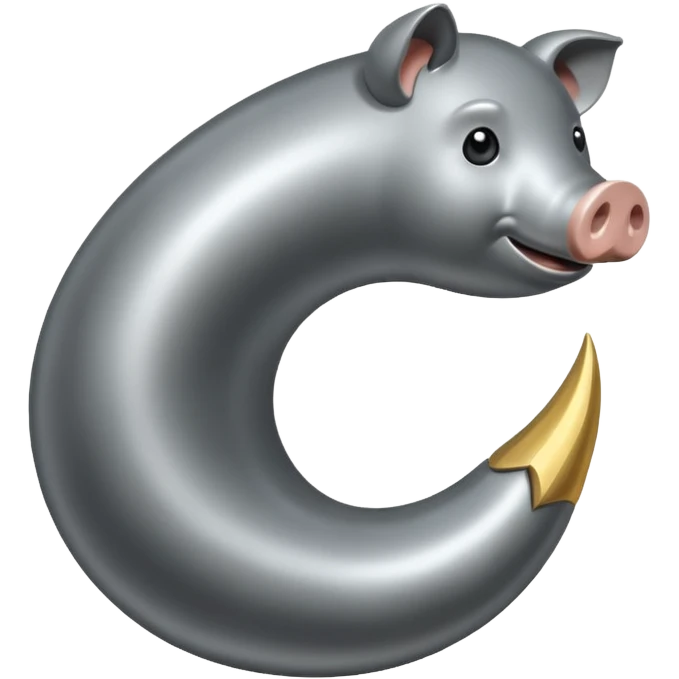 
pig's iron tail emoji