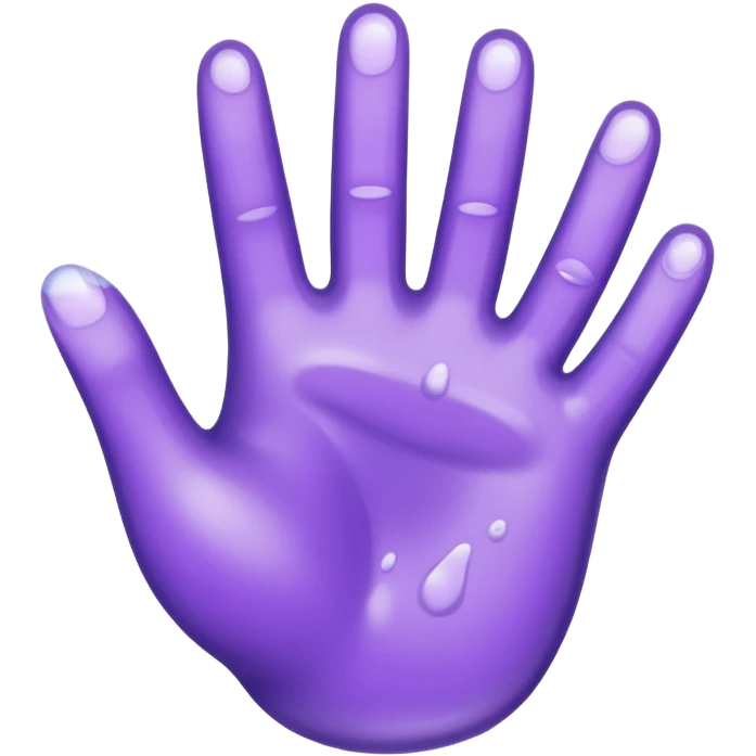soapy purple hand emoji