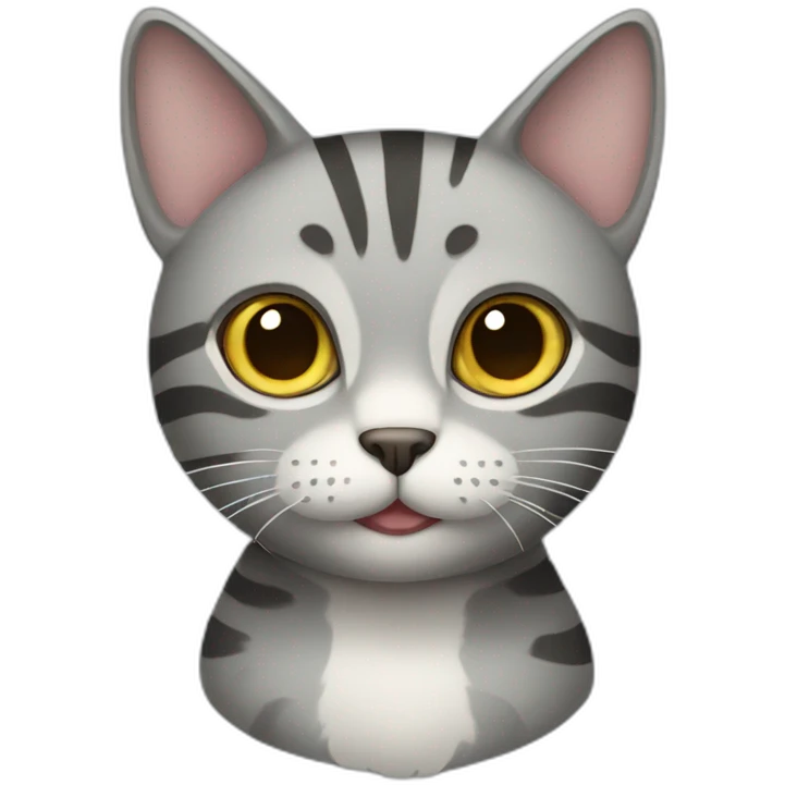 grey striped cat emoji