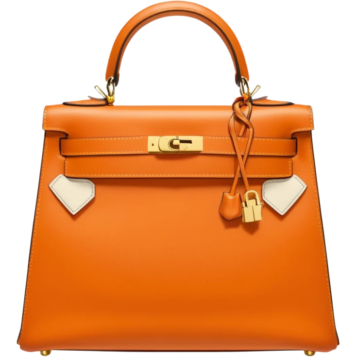 hermes kelly orange bag emoji