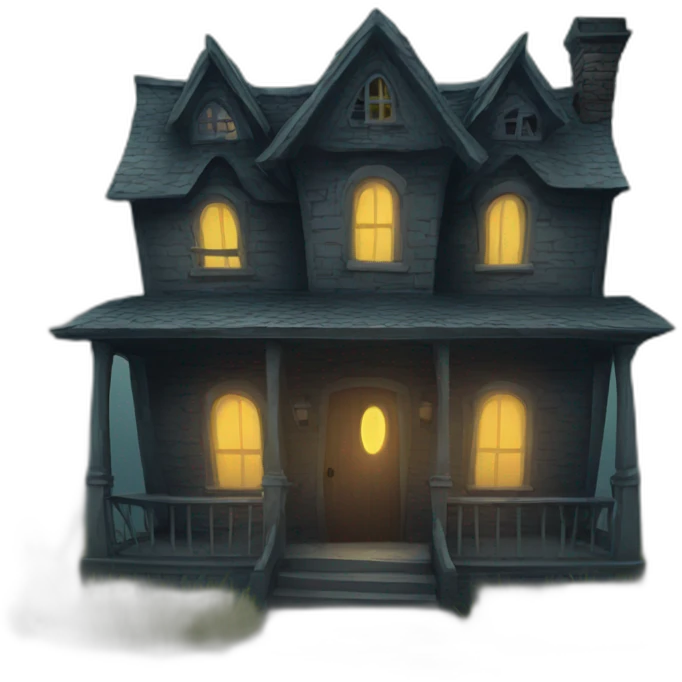 Scary house  emoji