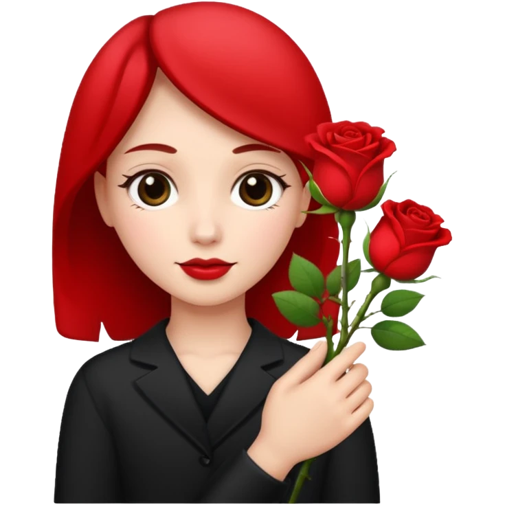 make face holding a rose with small hand  emoji