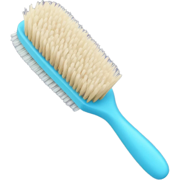 Light blue hair brush emoji