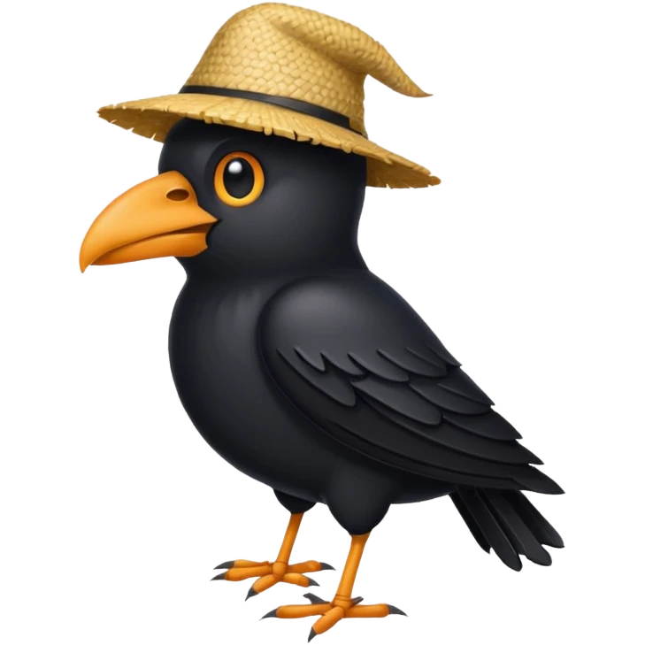 straw crow emoji