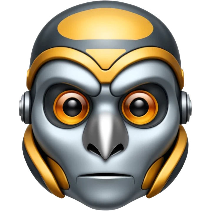 a linux penguen half face terminator emoji