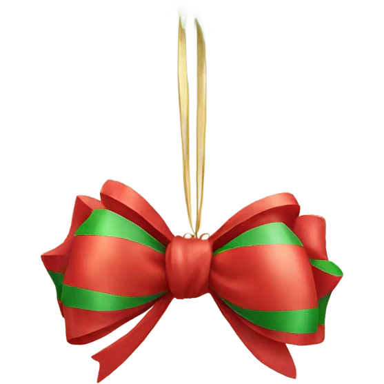 Bow as a Christmas decoration emoji