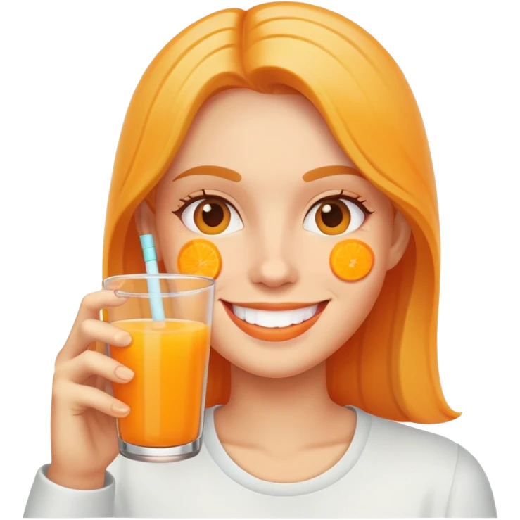 me drinking orange juice emoji