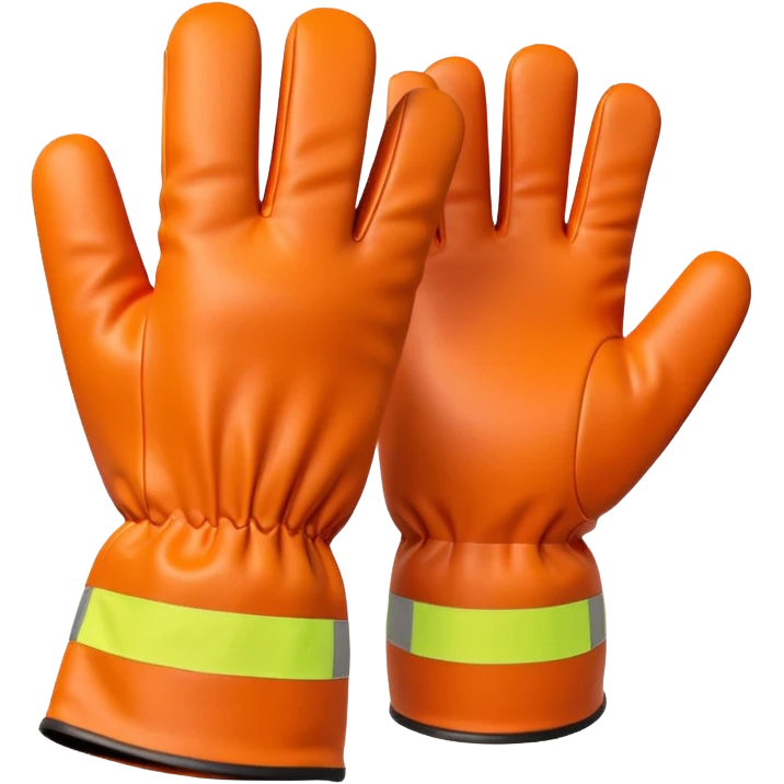thick work gloves with reinforced palms, construction safety equipment, 3D emoji style emoji