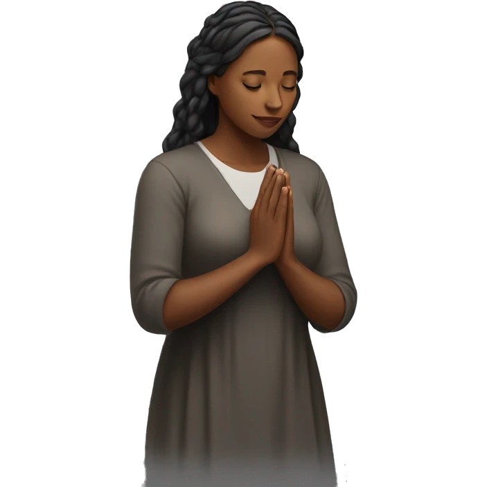 Blake female praying  emoji
