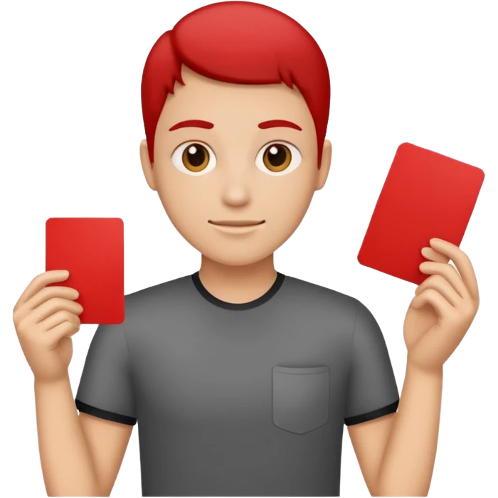 Eloji 🙂un carton rouge dans la main  emoji