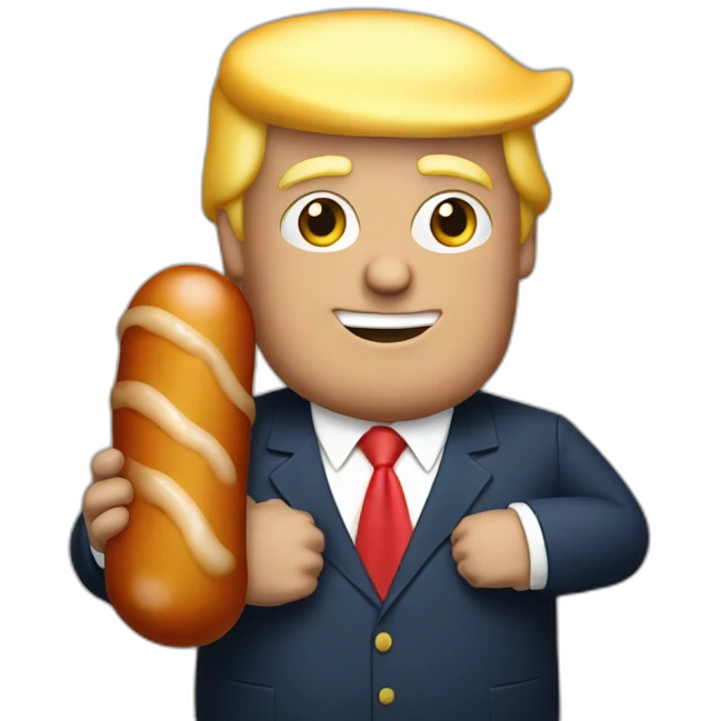 trump-holding-his-sausage emoji