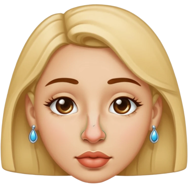 Woman with nose pin on nose emoji