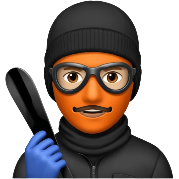 Robber with glouse emoji