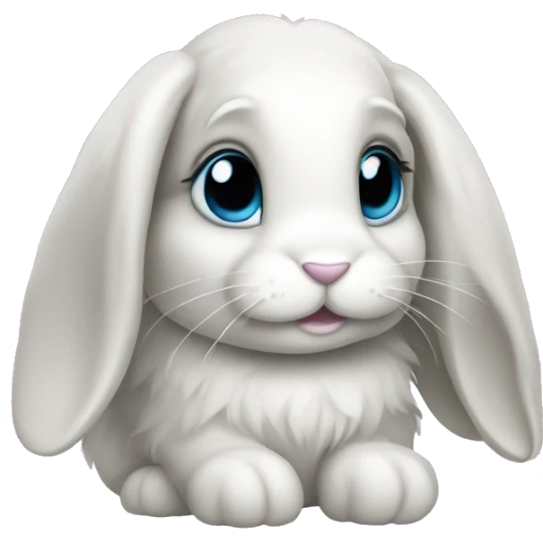 Iridescent floppy bunny emoji