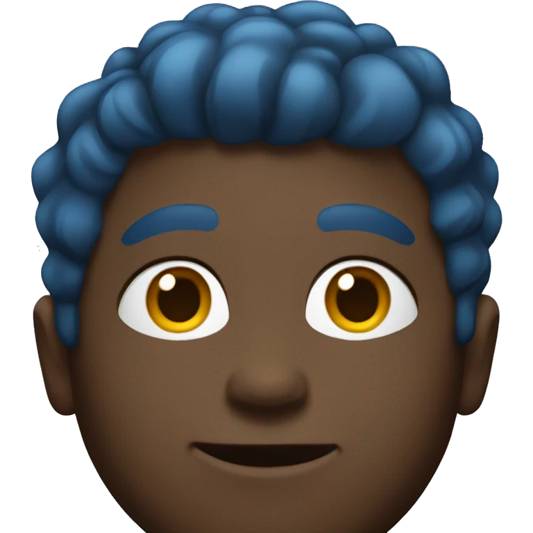 Black man with blue hair  emoji
