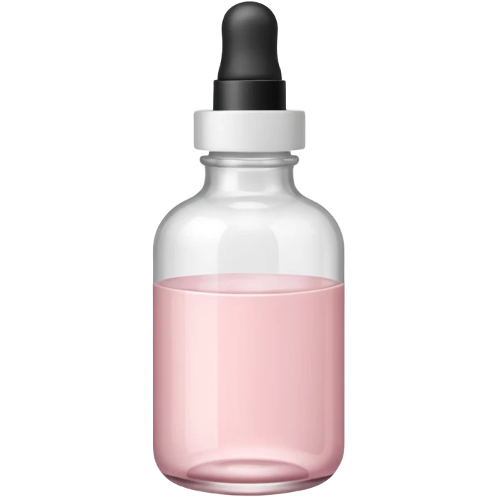 pale pink serum bottle with white top emoji