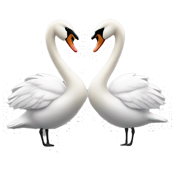 Swan couple  emoji