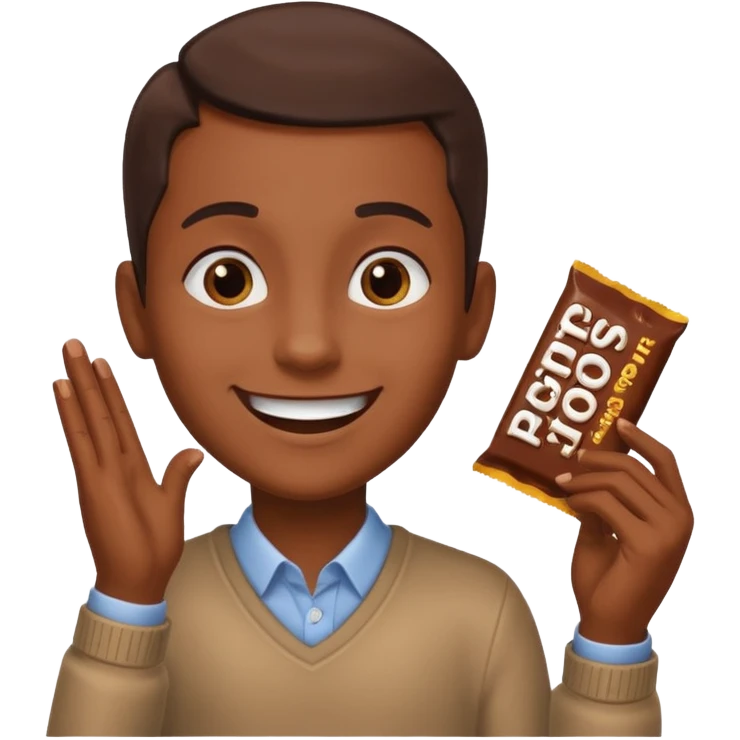 a person going to buy chocolate emoji