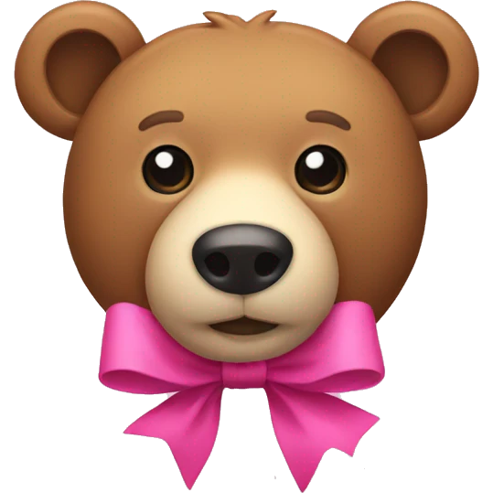 A bear with a pink bow  emoji