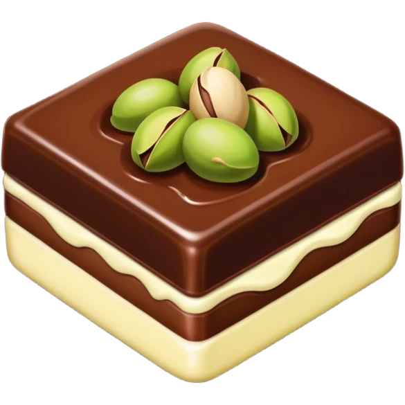Chocalate with pistache cream in it emoji