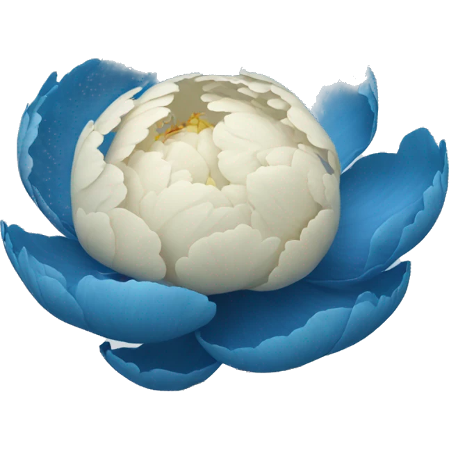 Blue peony  emoji