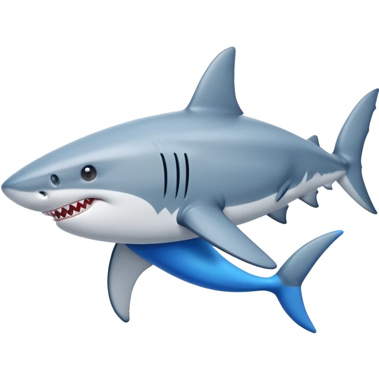 Shark with blue shoes emoji