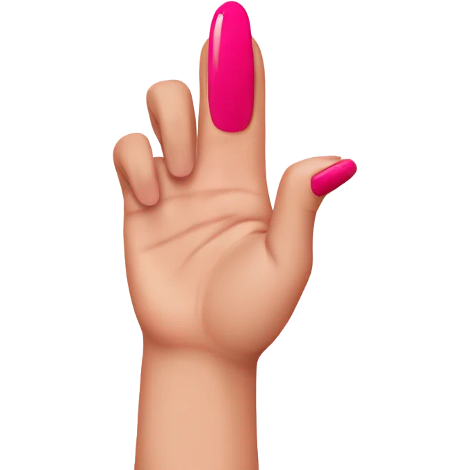 Fingers crossed with nail polish emoji
