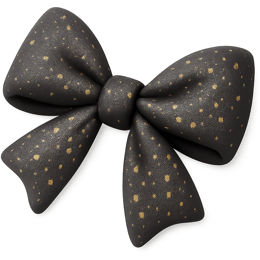 Sparkly bow pink emoji