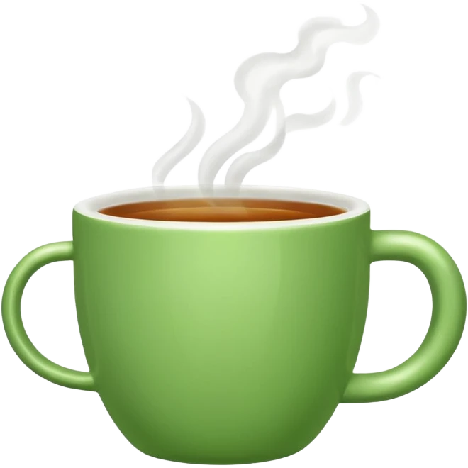 emoji green cup with tea emoji