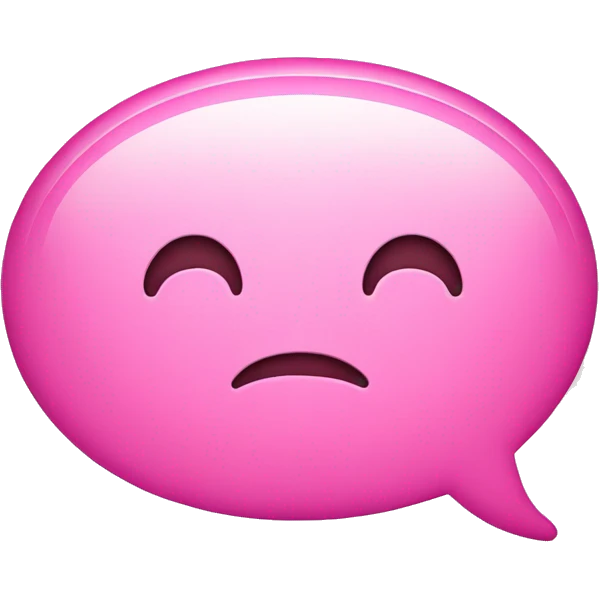 Pink message bubble  emoji