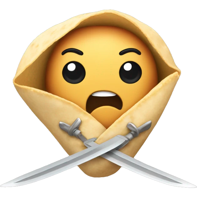 Burrito with swords emoji