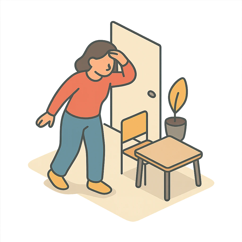 женщина по всему дому ищет кошку emoji