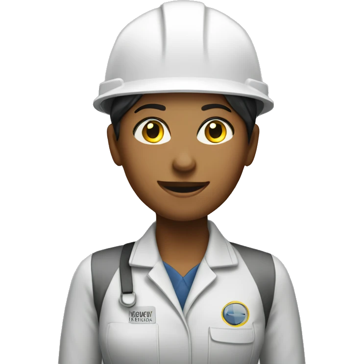 Occupational safety and health woman employee emoji