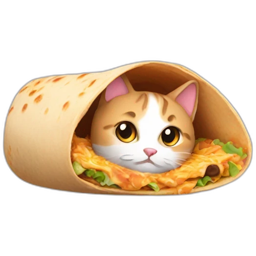 Cat burrito emoji