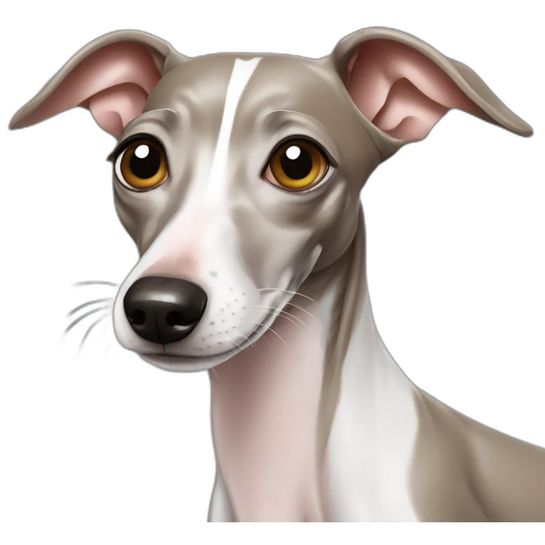 italian greyhound winking with star emoji