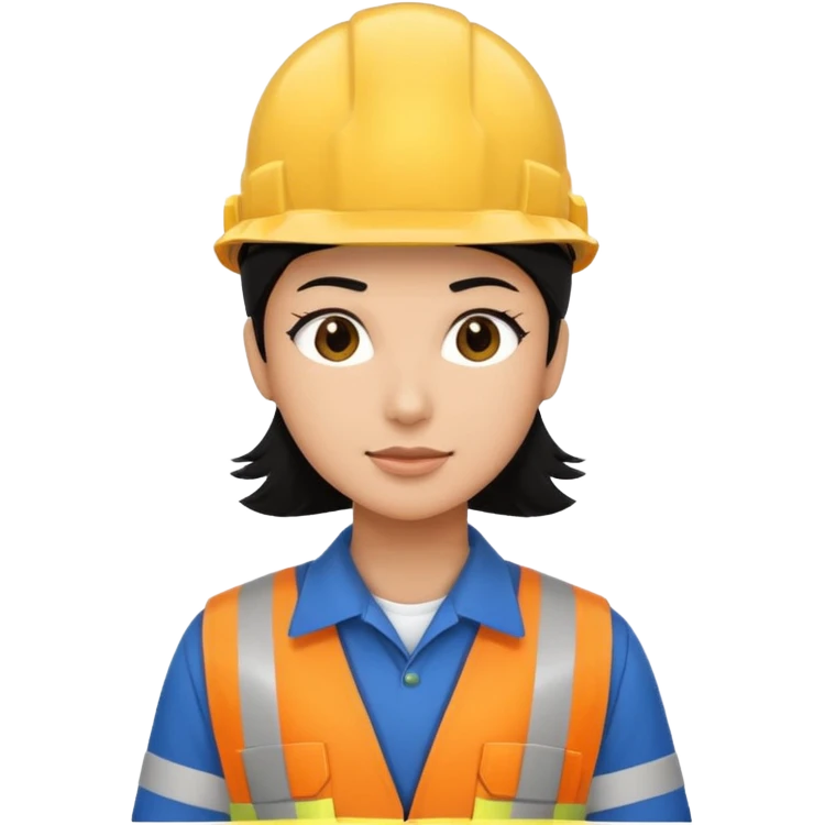 Electricity power employee at work with black hair emoji