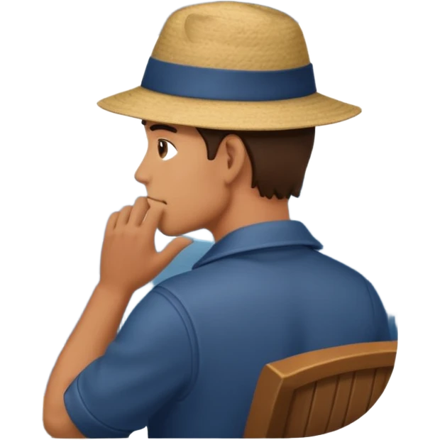 Mans op heuvel aan hetschrijven, terwijl overkant meer varen in midden van storm emoji