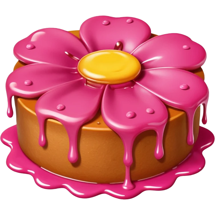 melted pink dripping sauce SPAM MEAT flowers emoji