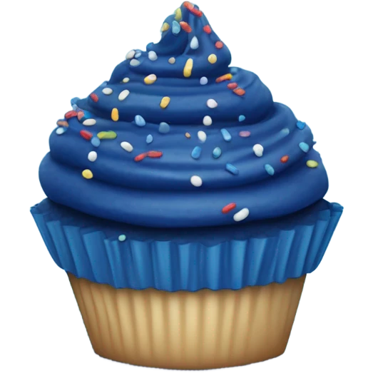 dark blue cupcake emoji