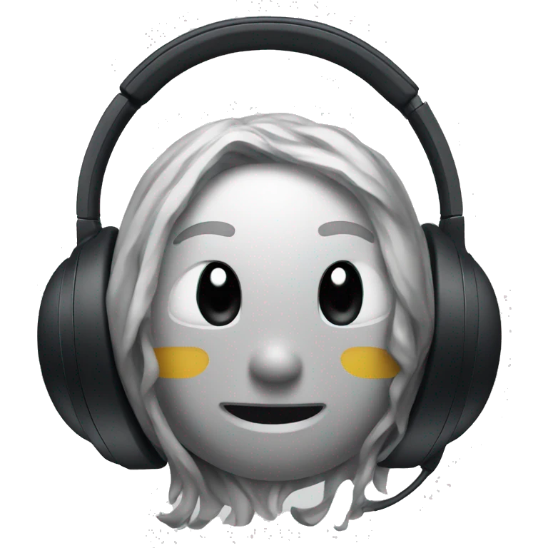 sony headphones with smiley face emoji